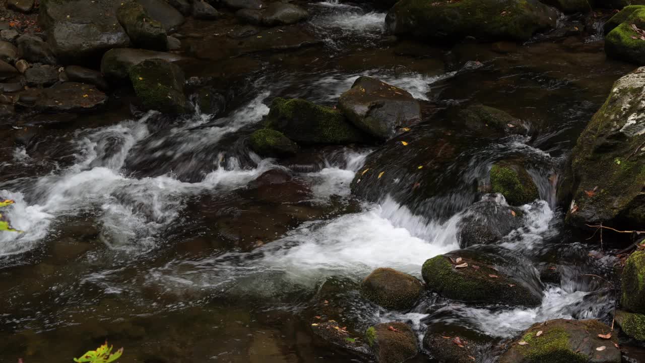 大河在大烟山国家公园的瀑布视频素材