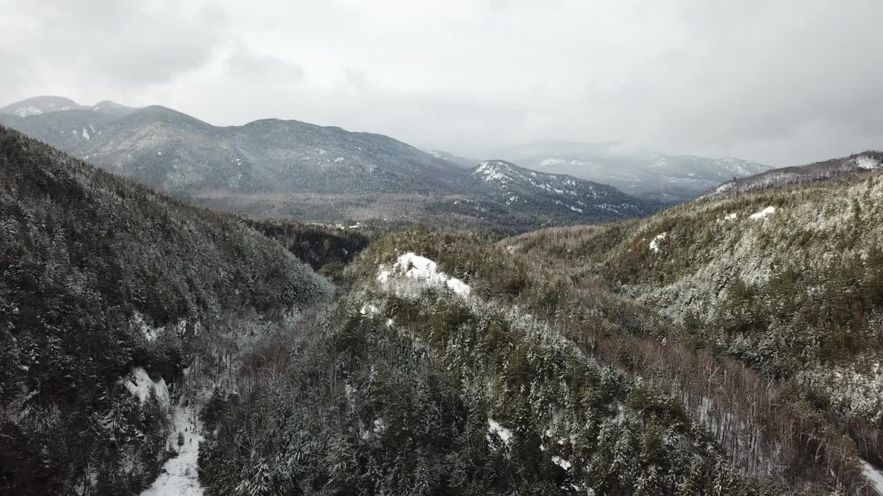 冬季的阿迪朗达克山脉视频素材