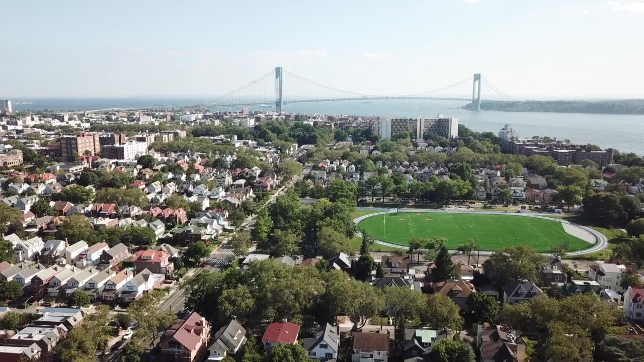 空中湾岭布鲁克林视频素材