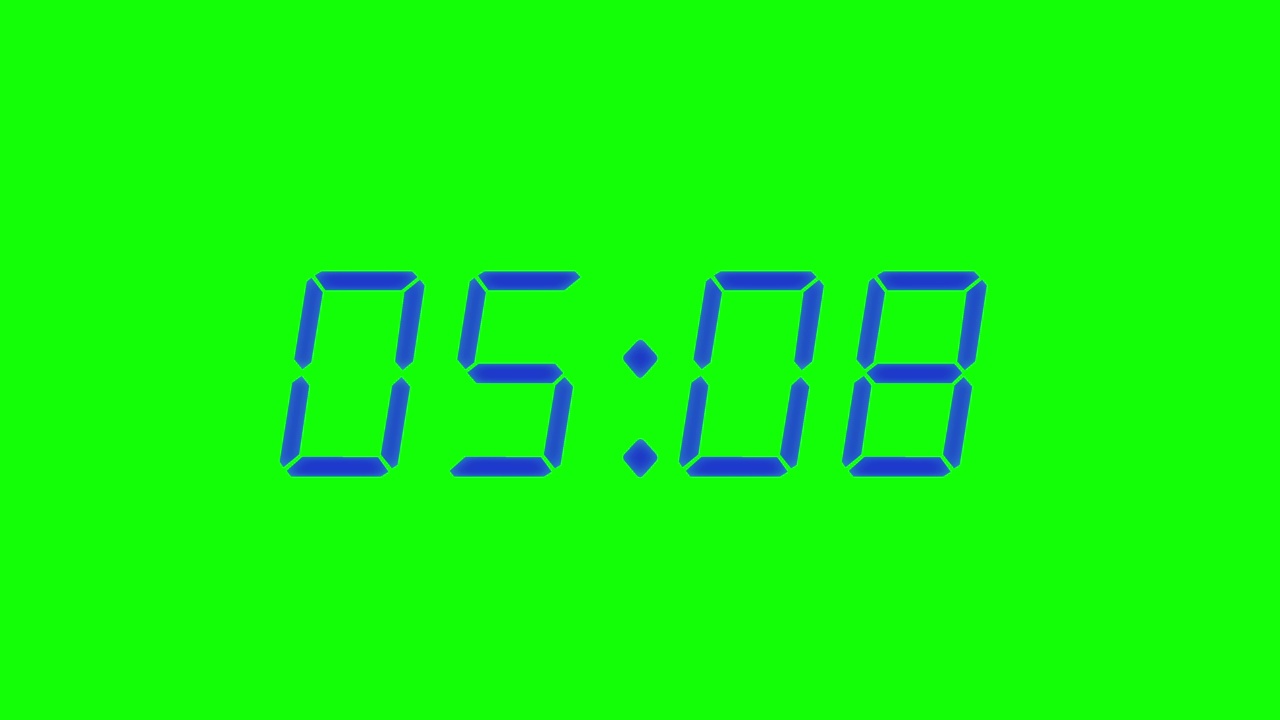35秒数字闹钟倒数计时器。绿色屏幕上显示海军数字视频素材