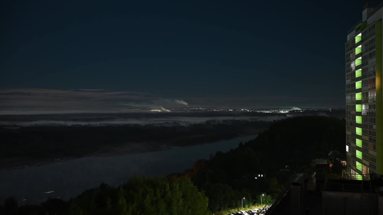 夜雾视频素材