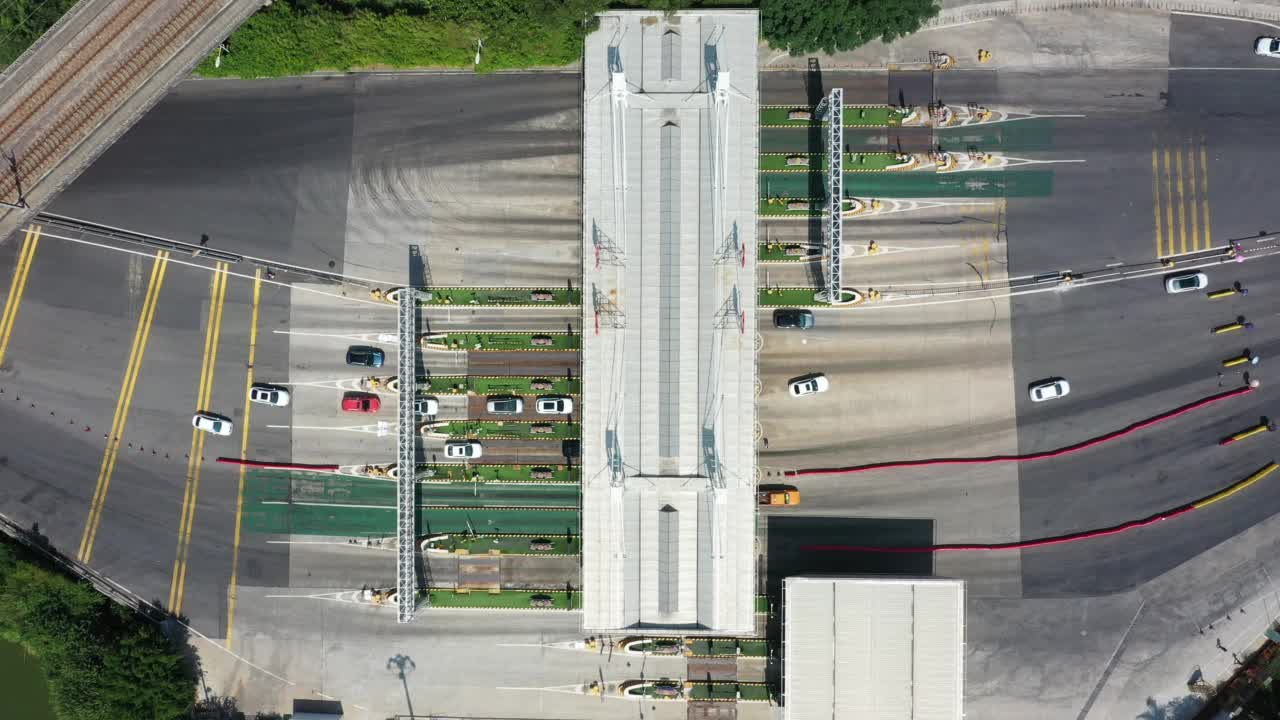 高速公路出入口鸟瞰图视频素材