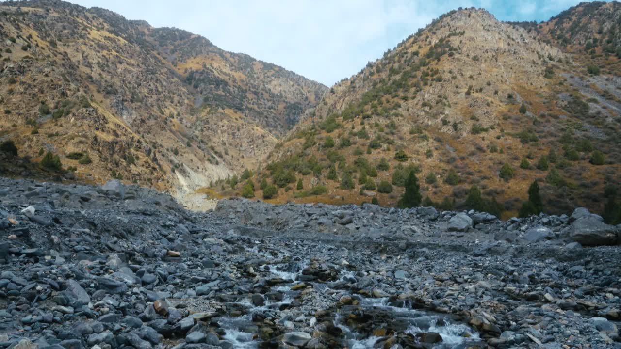 水从岩石中流过视频素材