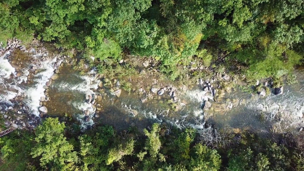 韩国江原道江陵市泗川郡的泗川川溪谷视频素材