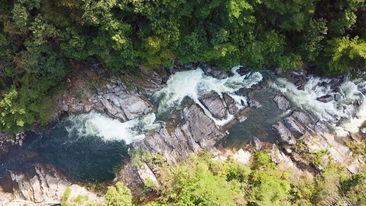 韩国江原道江陵市泗川郡的泗川川溪谷视频素材