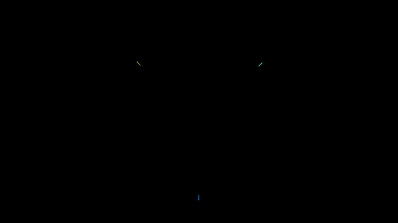 动画蓝色原子结构科学物体隔离在黑色背景。视频素材