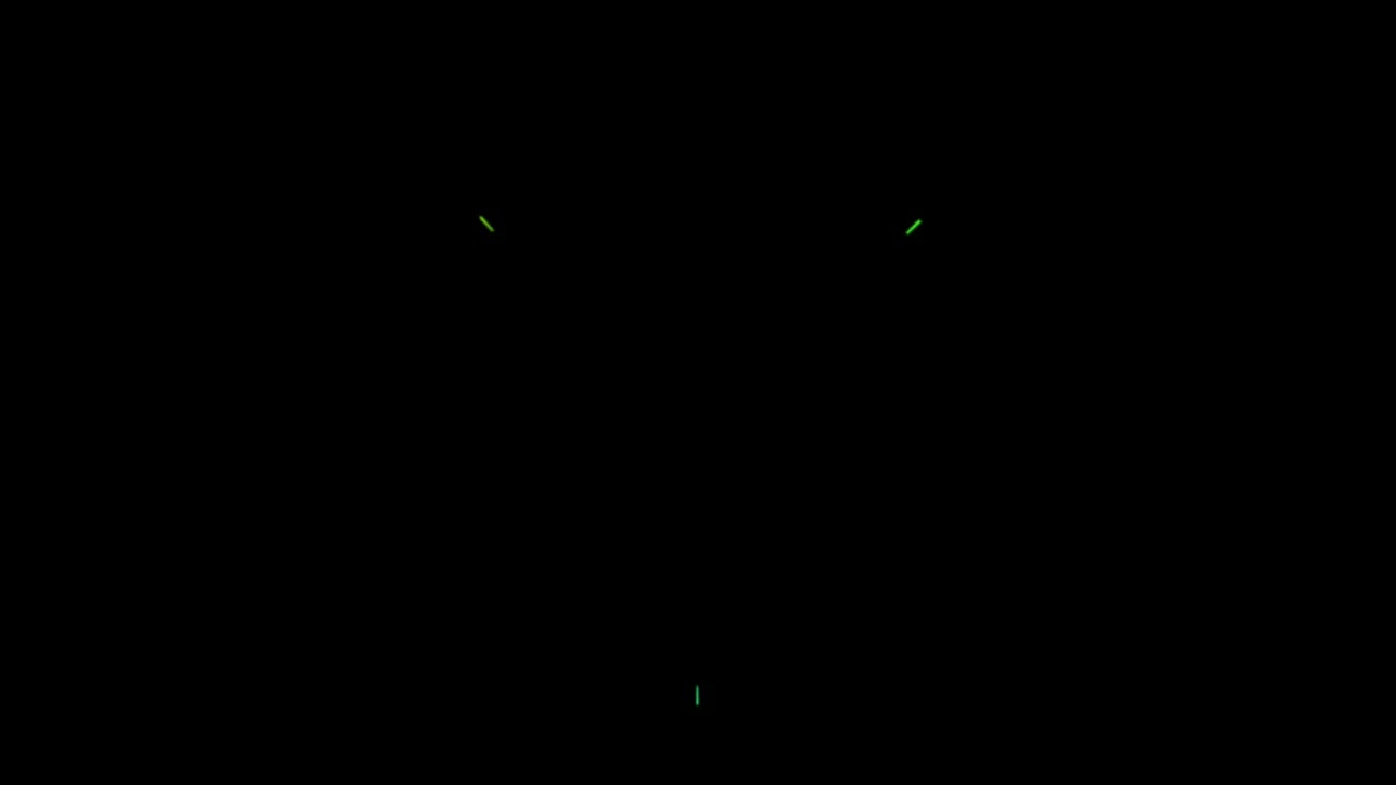 动画绿色原子结构科学物体隔离在黑色背景。视频素材