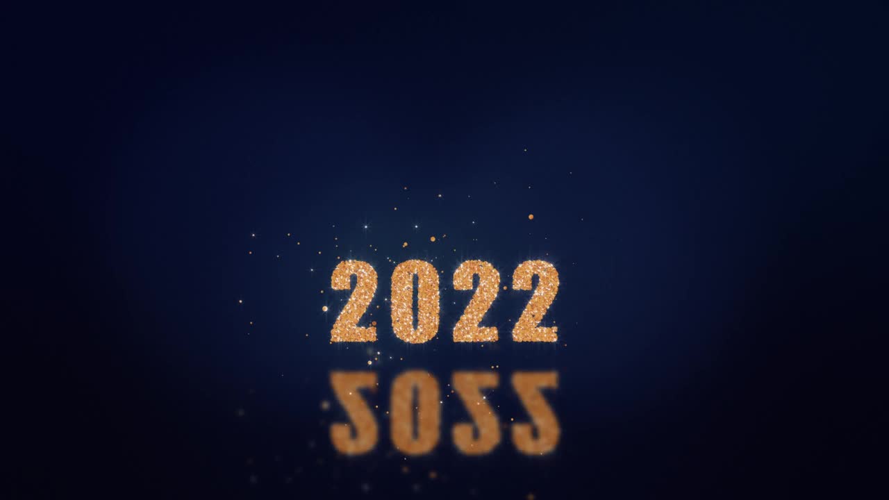 2023年的黄金新年数字。视频素材