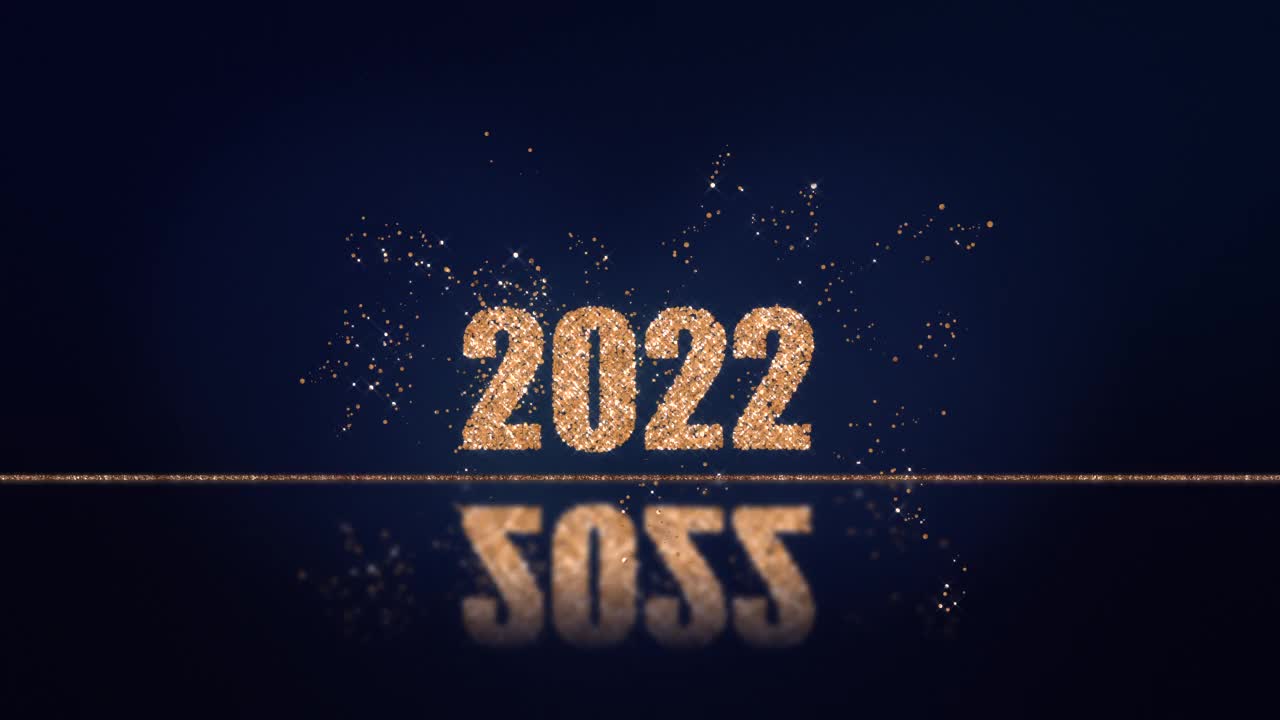 2023年的黄金新年数字。视频素材