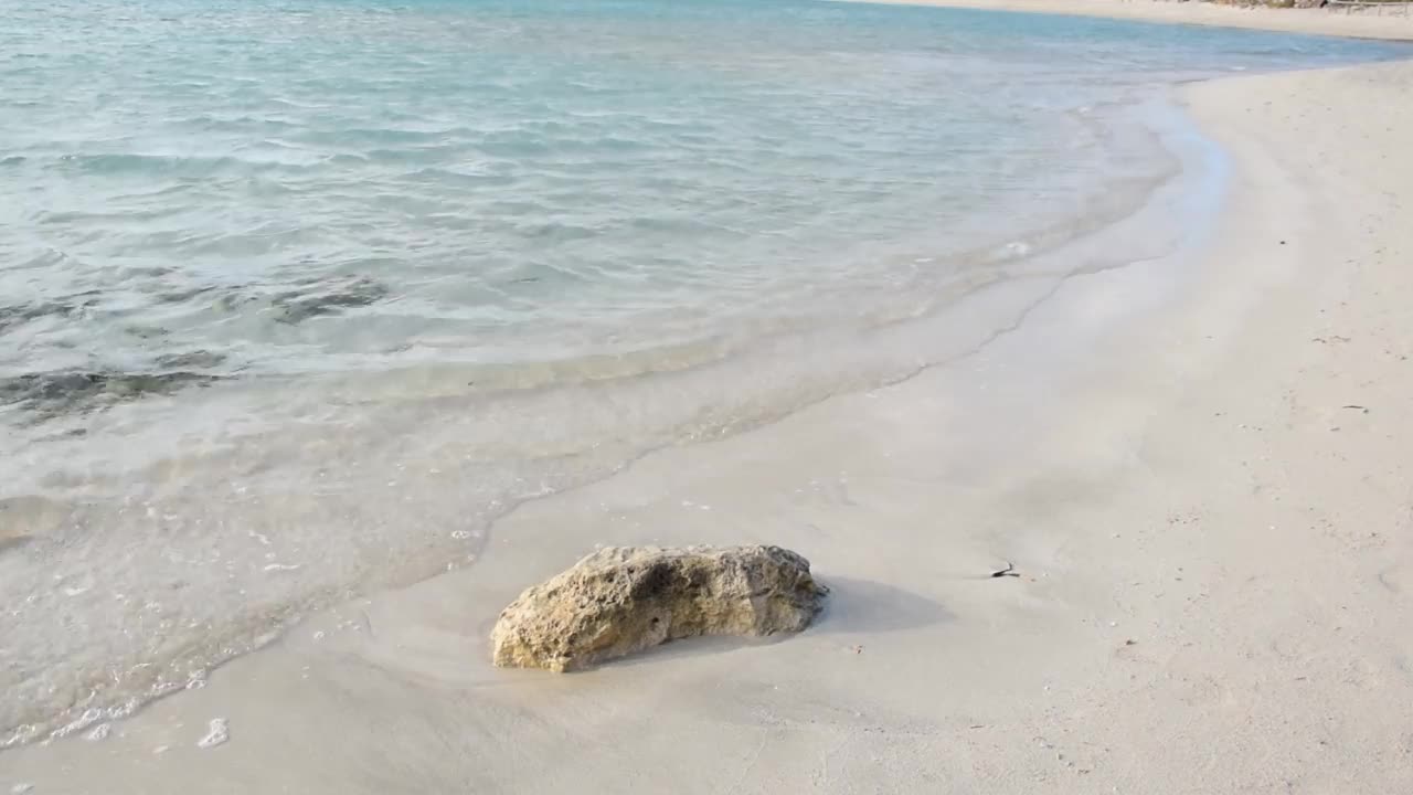 岸边清澈的水视频素材