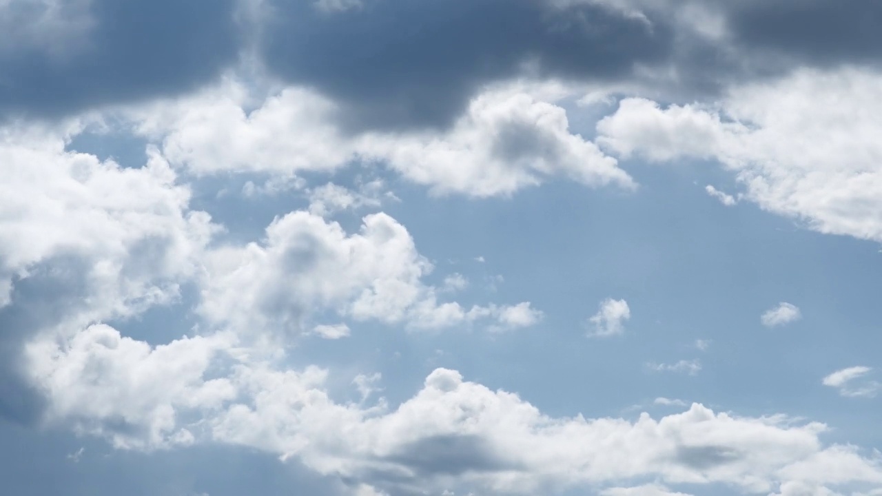 自然天气蓝天。白云的背景。云时间流逝。视频素材