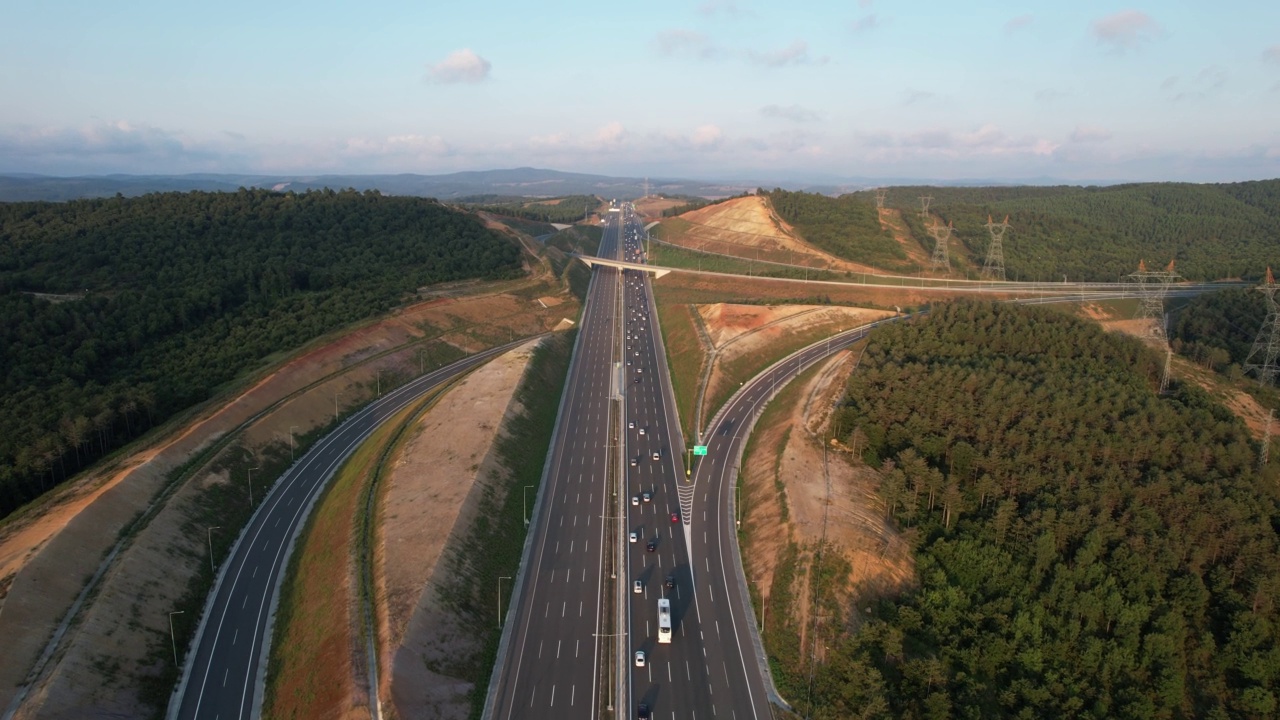 空中公路交通视频素材