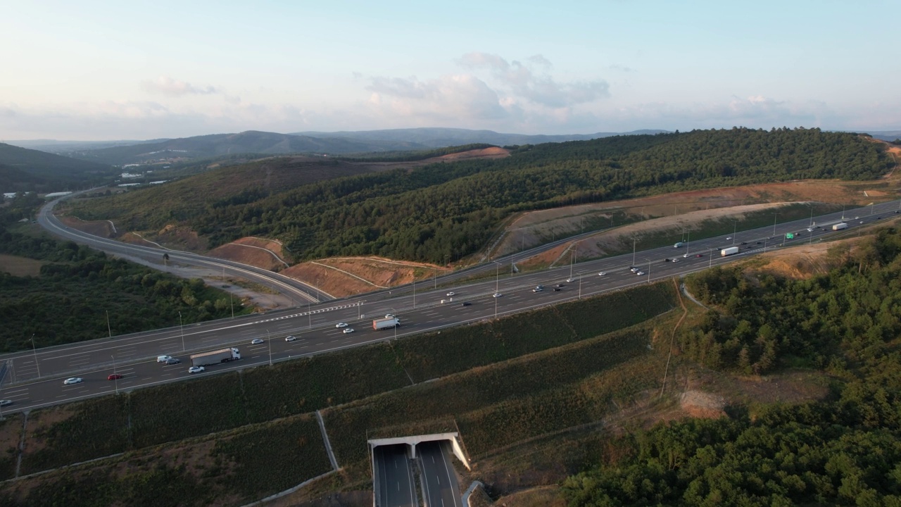 空中公路交通视频素材