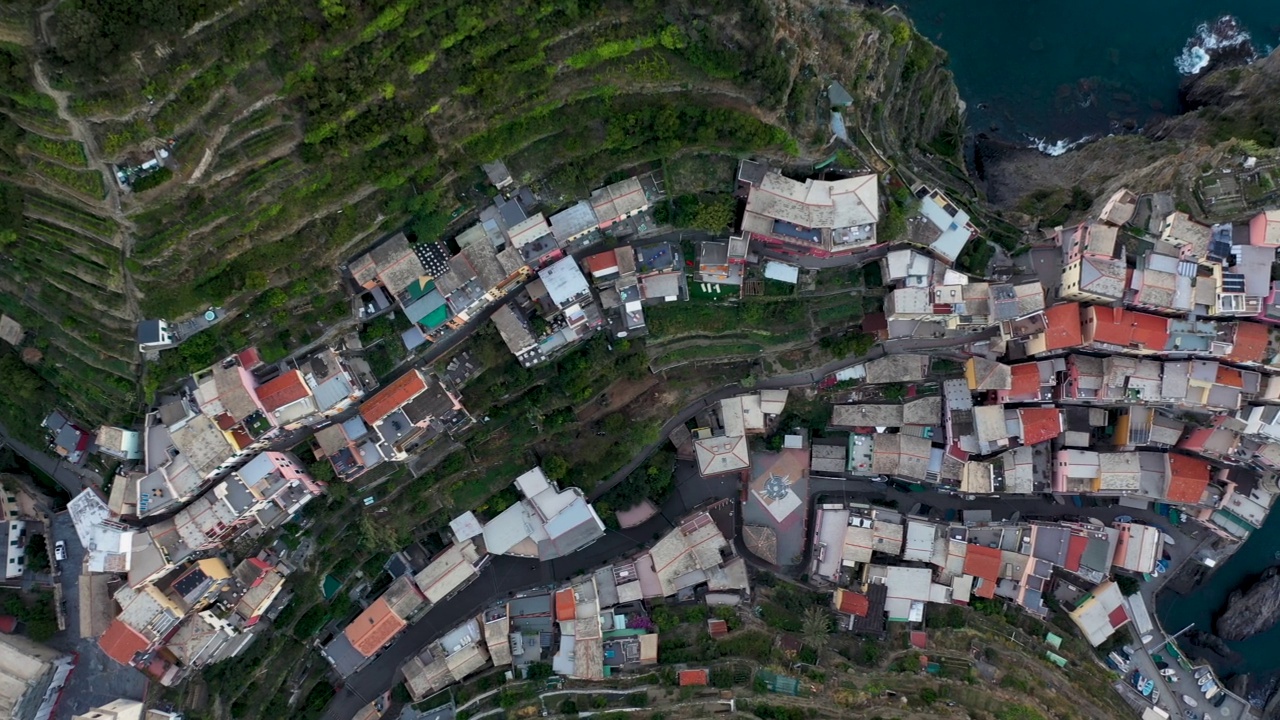 Manarola, La香料，利古里亚，意大利北部。视频素材