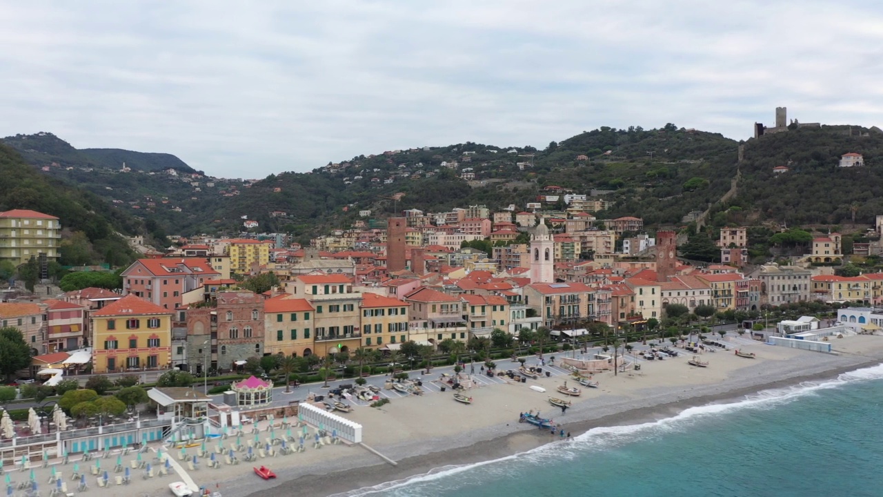 Nervi, Riviera，北意大利Levante视频素材