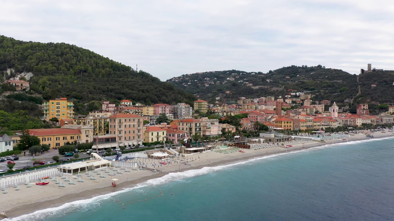 Nervi, Riviera，北意大利Levante视频素材