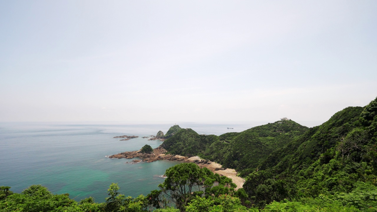 萨塔角的风景延伸到太平洋视频素材