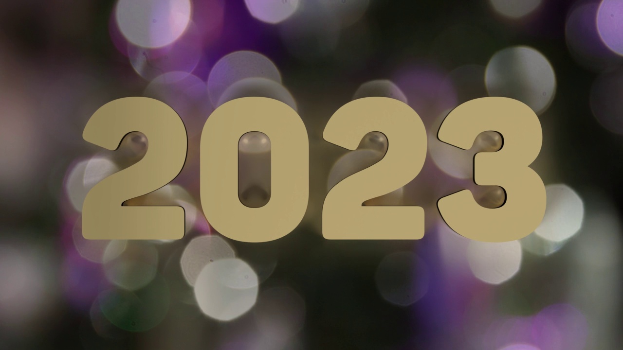 闪闪发光的2023年新年庆祝背景视频素材