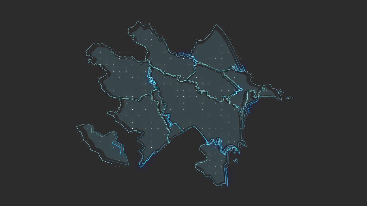 阿塞拜疆地图视频素材