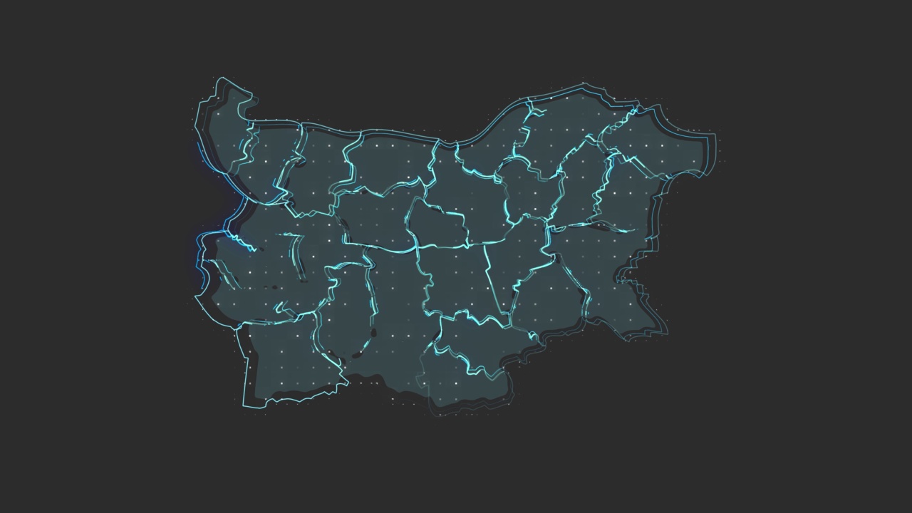 保加利亚地图视频素材