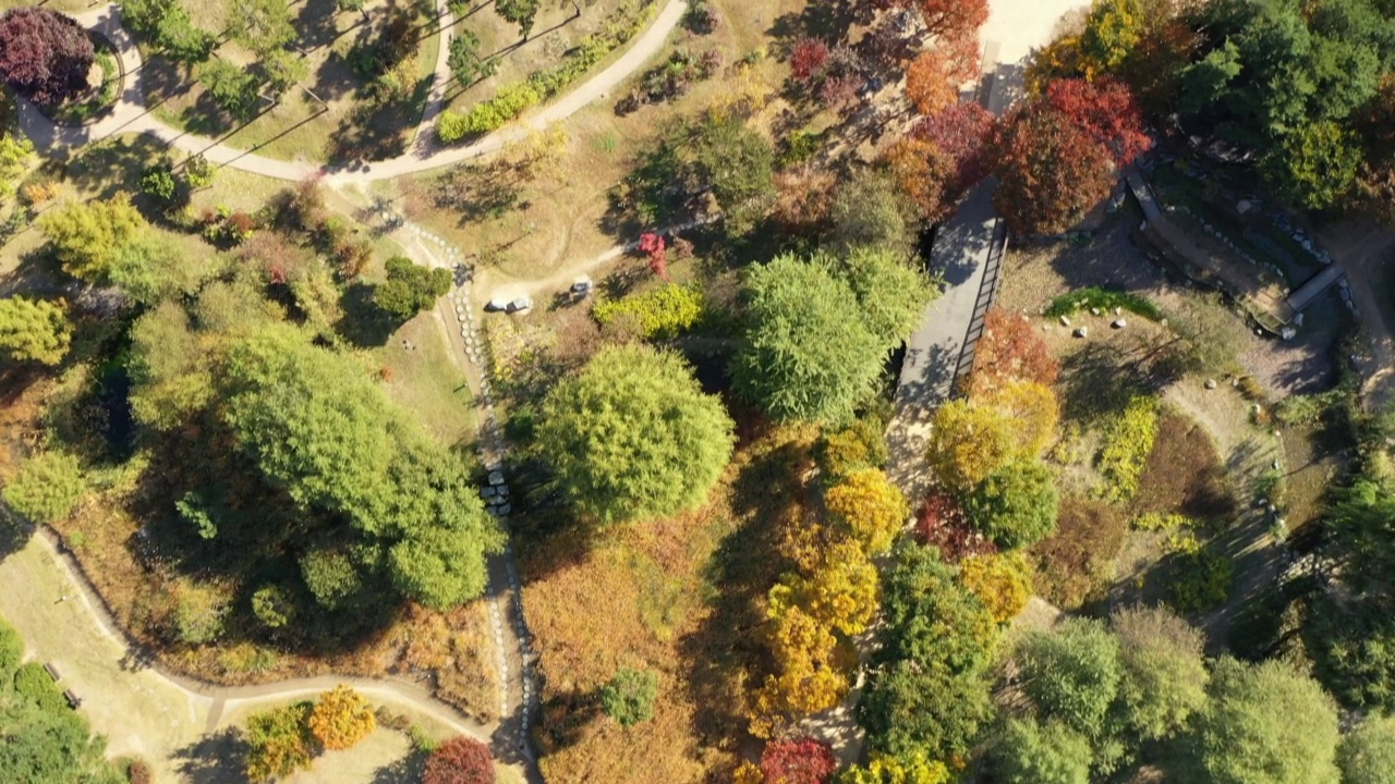 首尔鸢尾花花园和道峰山站/道峰区，韩国首尔视频素材