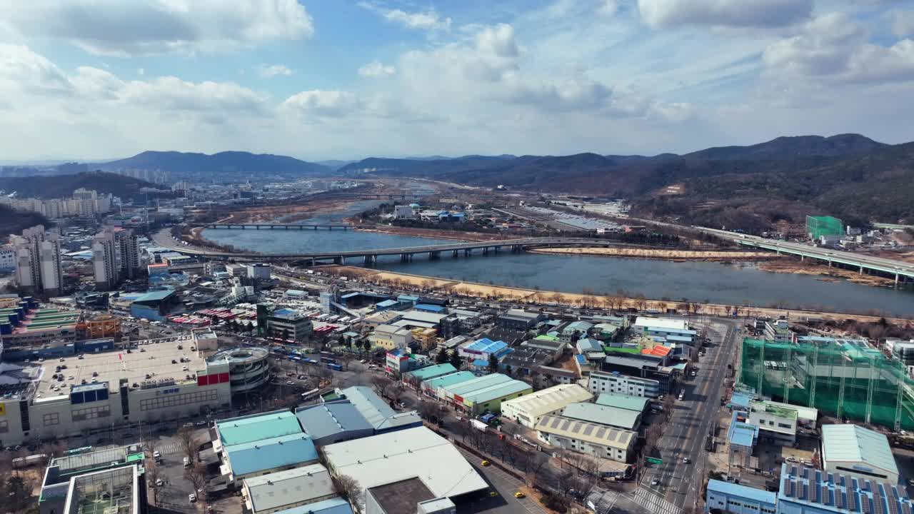 韩国大邱市区/北区的风景视频素材