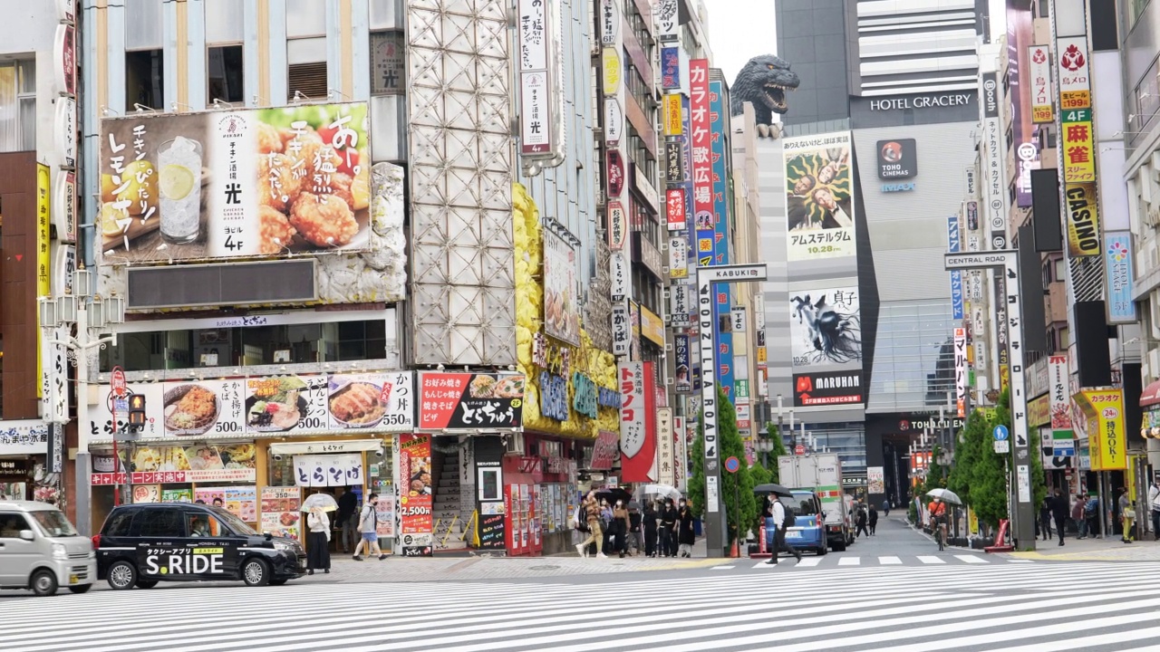 日本东京的歌舞伎町。视频素材