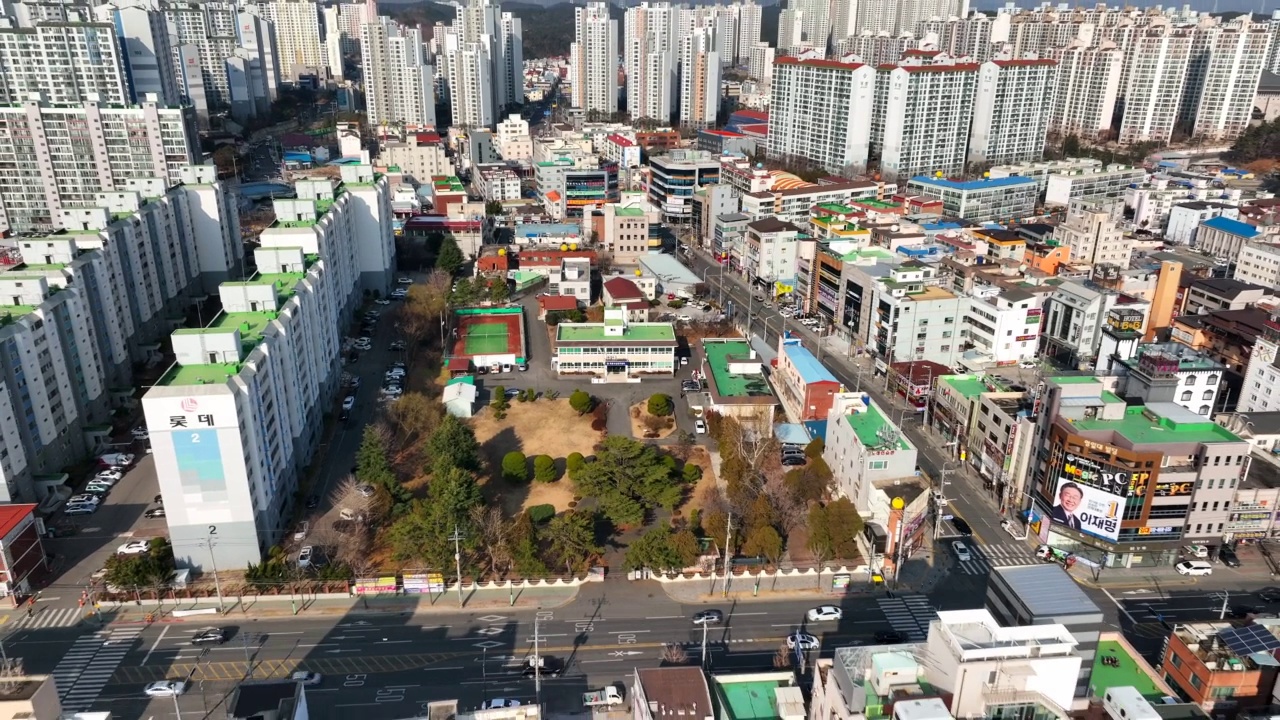 市中心/庆北浦项市，韩国视频素材