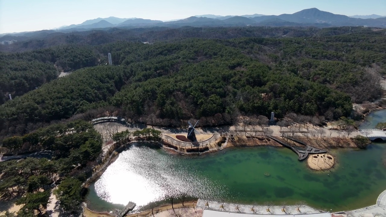 蔚山大公园附近的城市景观/南区，蔚山，韩国视频素材