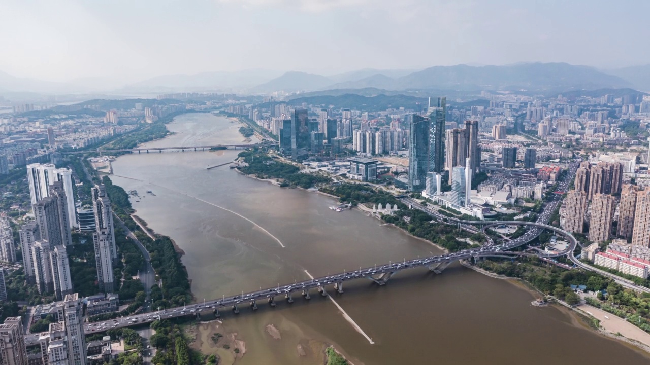 航拍福建城市风光视频素材