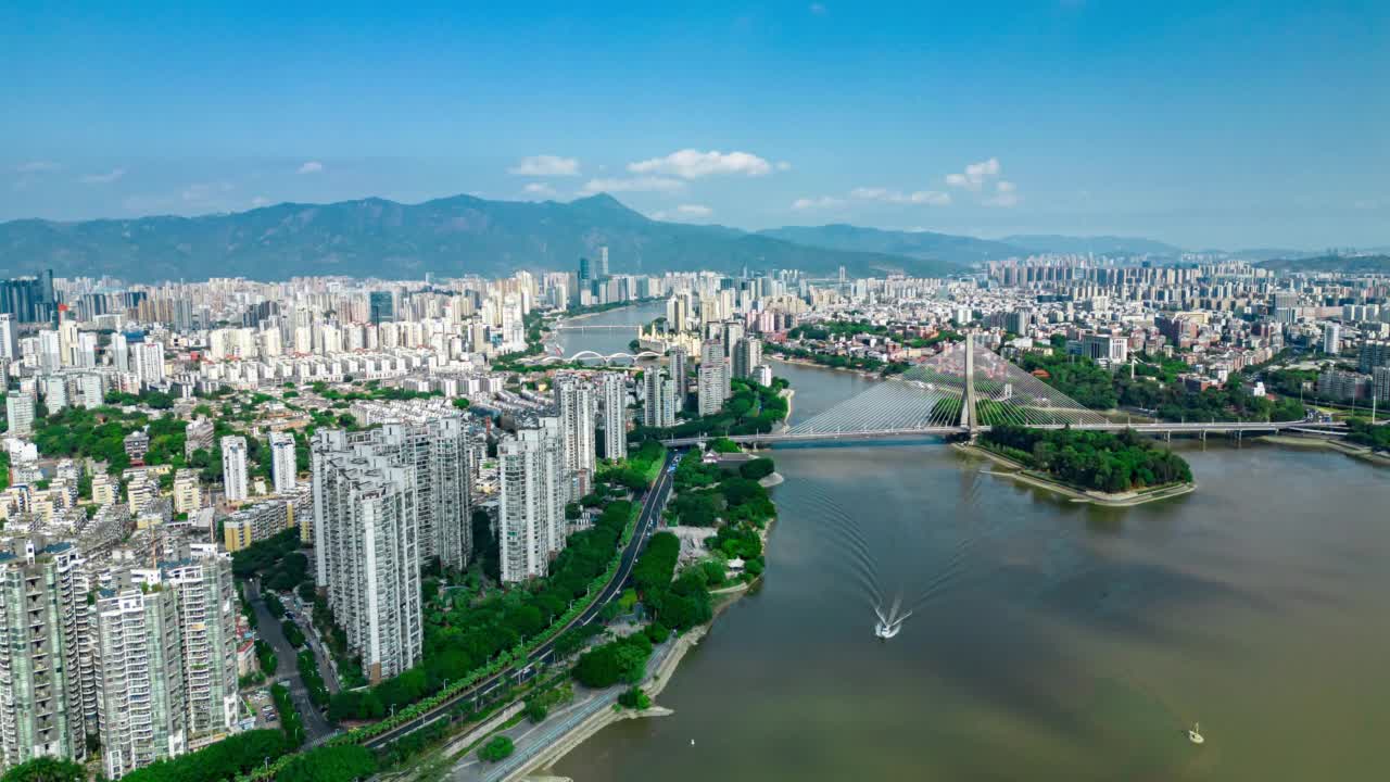 航拍福建城市风光视频素材