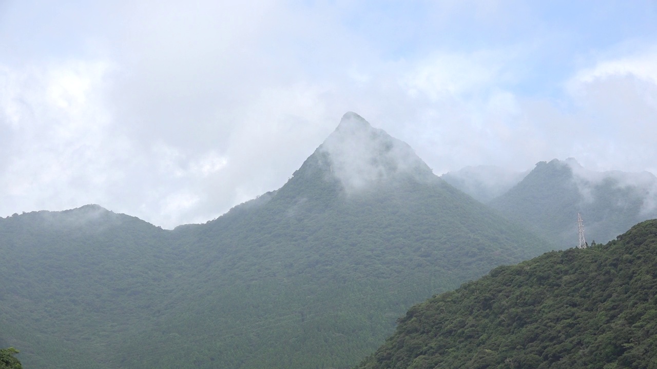 云海在山和自然在屋久岛/鹿儿岛，日本视频素材