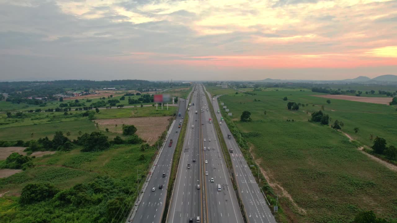 交通道路城际运输公路。视频素材