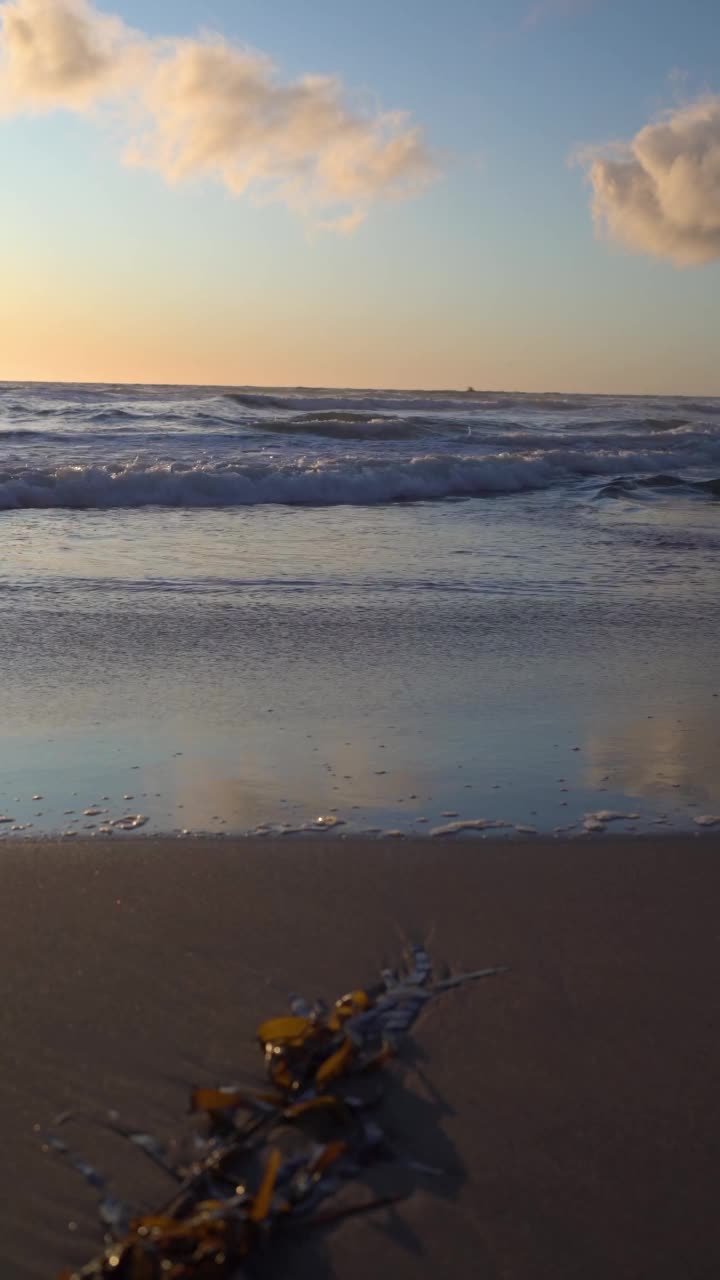 太平洋海滩上的日落视频素材