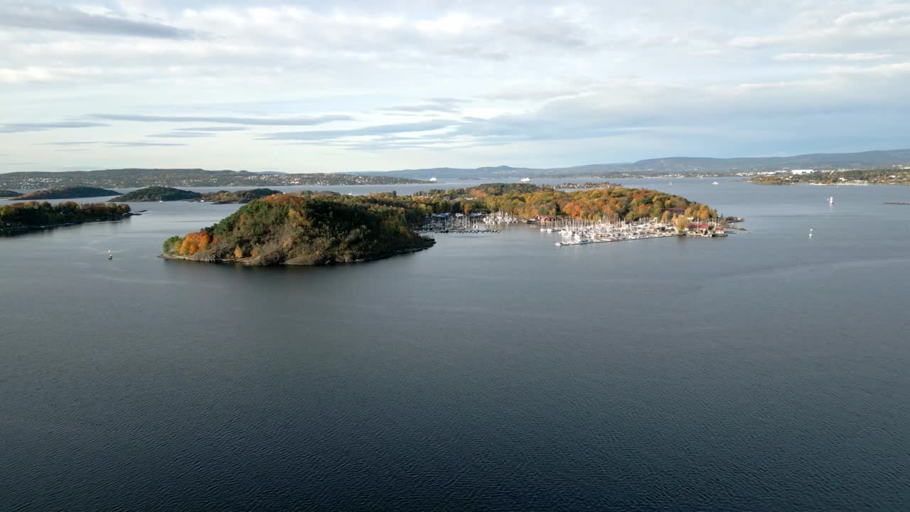 挪威奥斯陆海岸外的岛屿视频素材