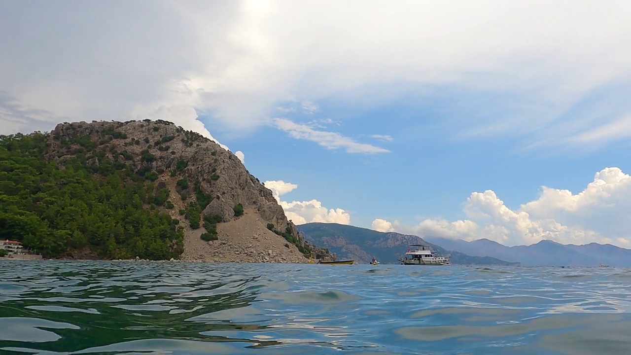 在Mugla的地中海海岸/“Marmaris”地区的视图视频素材