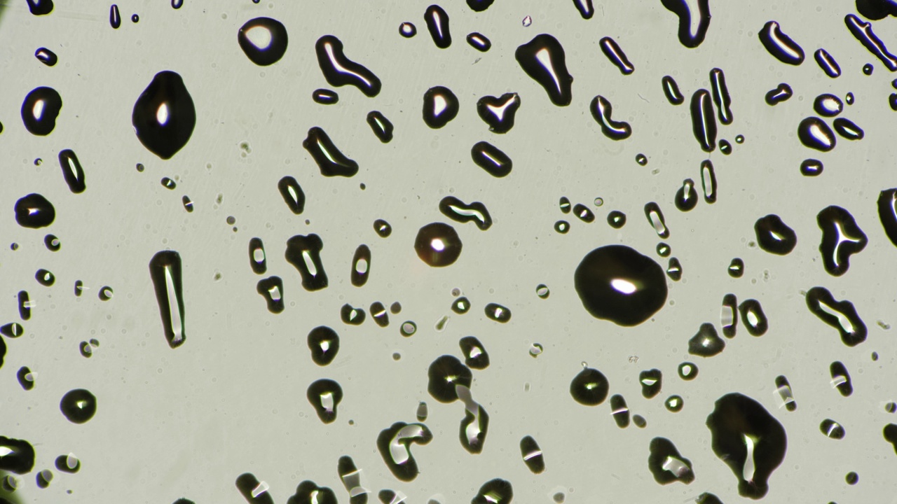 雨点打在玻璃上。背景视频素材