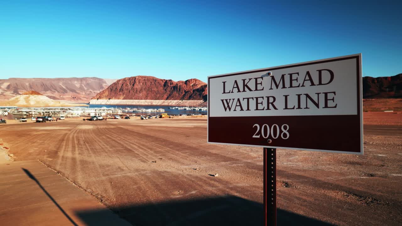 米德湖的水位标志视频素材