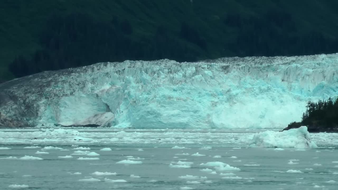 峡湾水面上的冰川碎片，苏厄德冰川视频素材