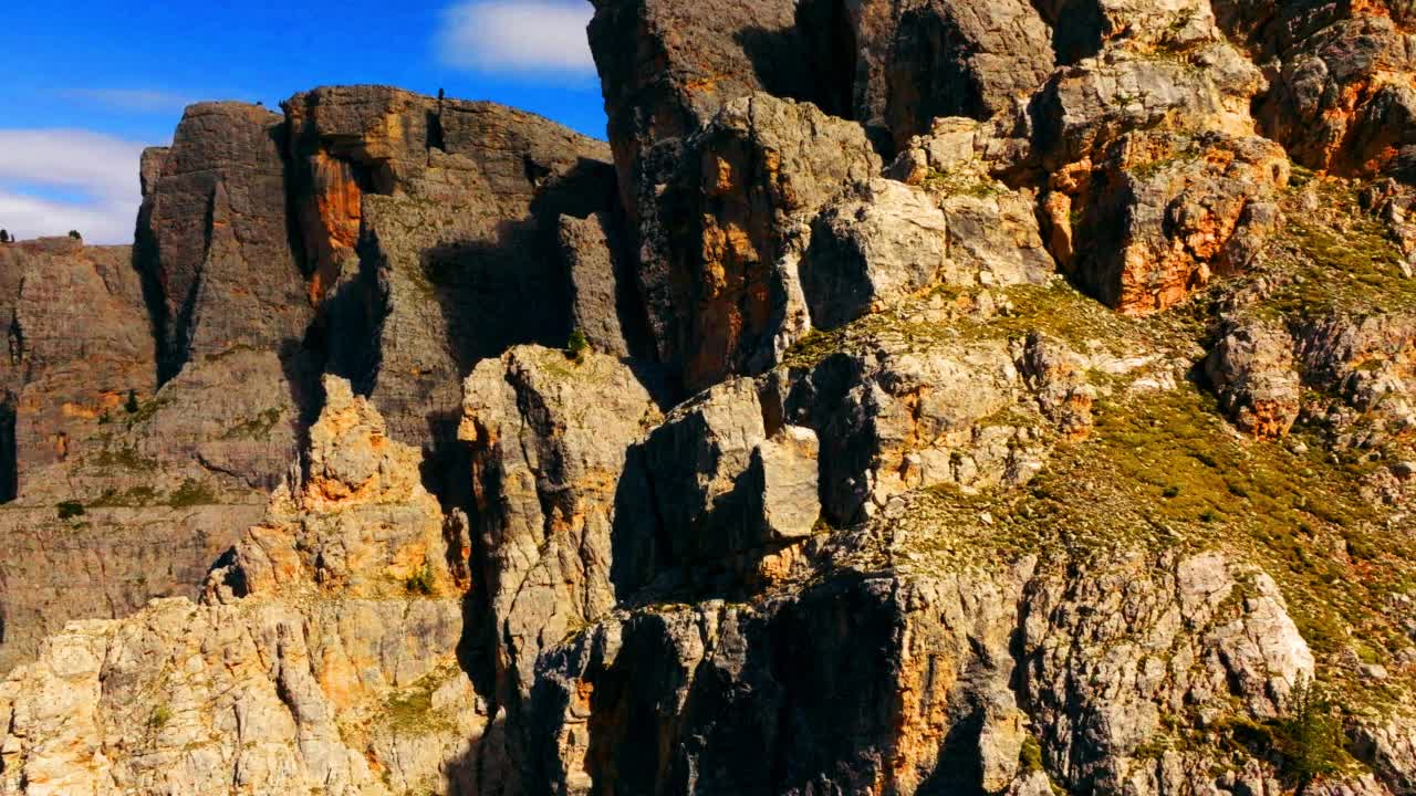 Croda da Lago山脉位于意大利Dolomites (Passo Giau)视频下载