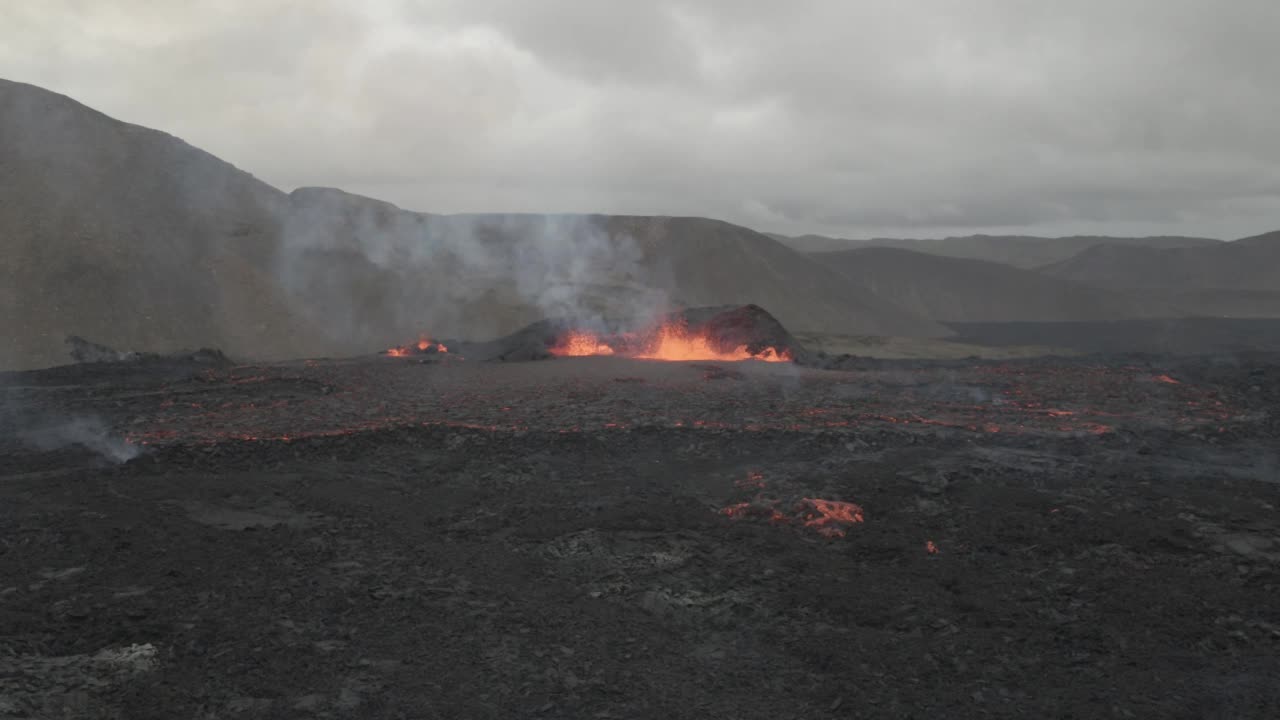 活跃的冰岛火山视频素材