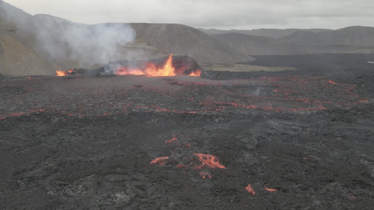 活跃的冰岛火山视频素材