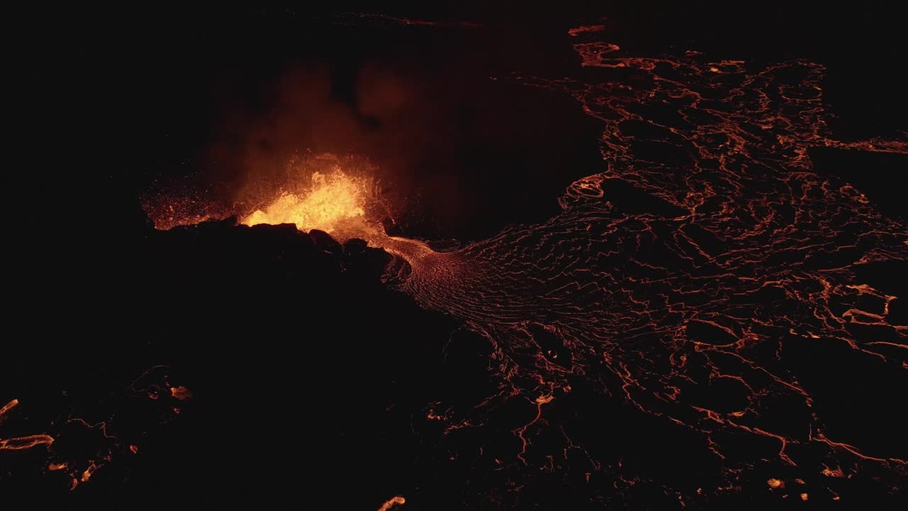 活跃的冰岛火山视频下载