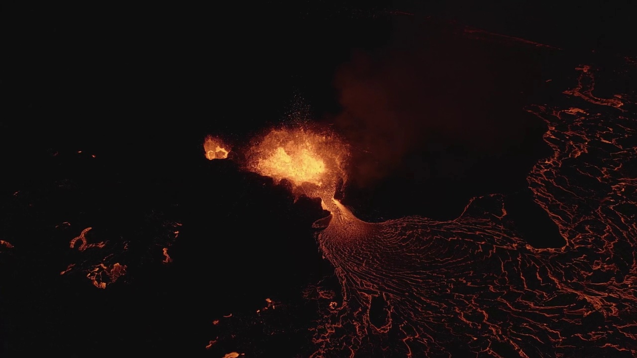 活跃的冰岛火山视频下载