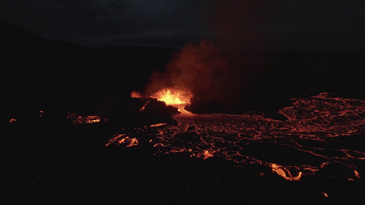 活跃的冰岛火山视频素材