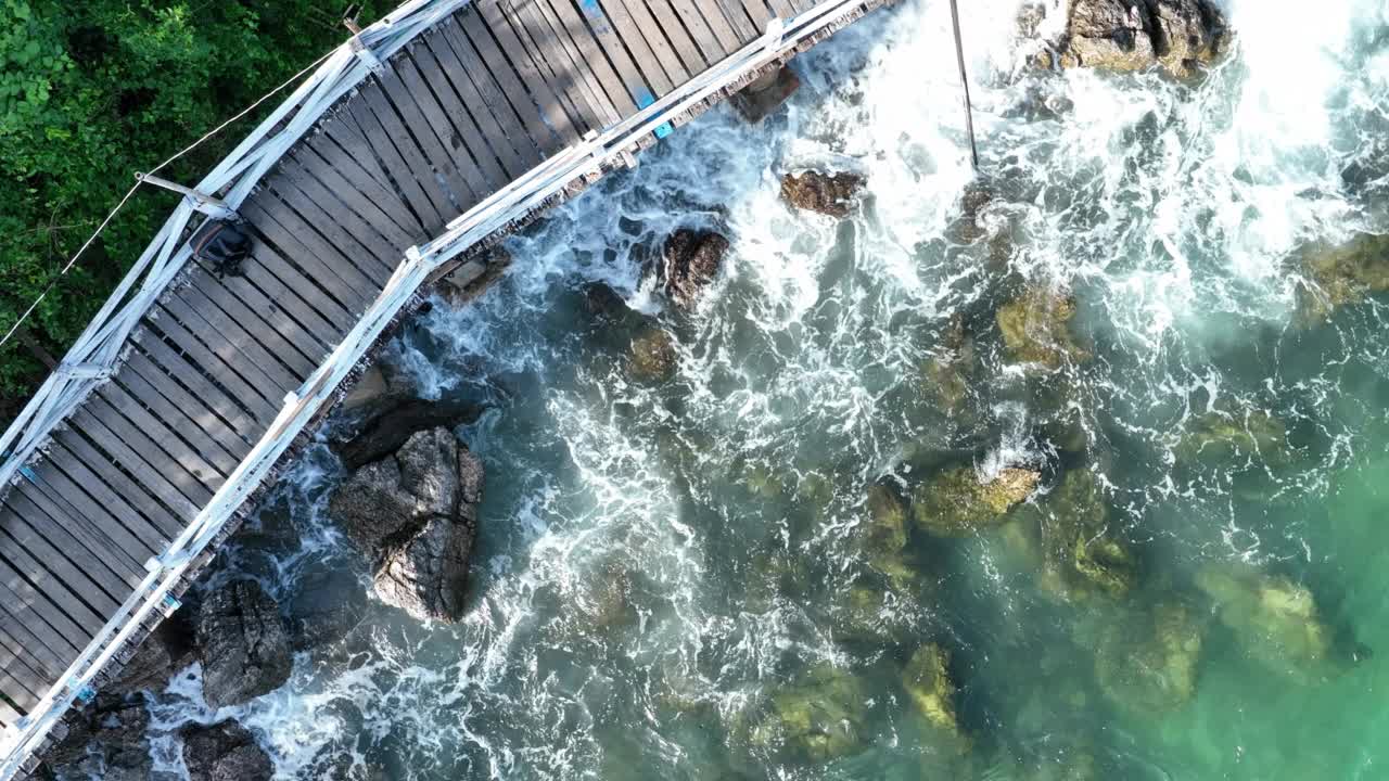 自然海滩概念暑假。热带夏季海滩的自然视频素材