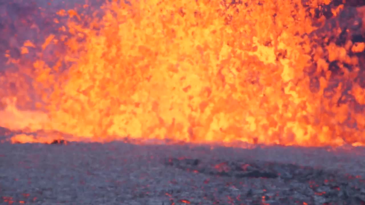 活跃的冰岛火山视频下载