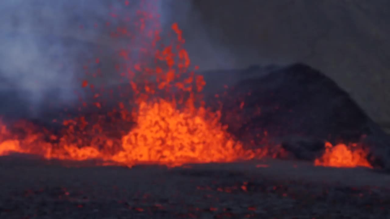 活跃的冰岛火山视频下载