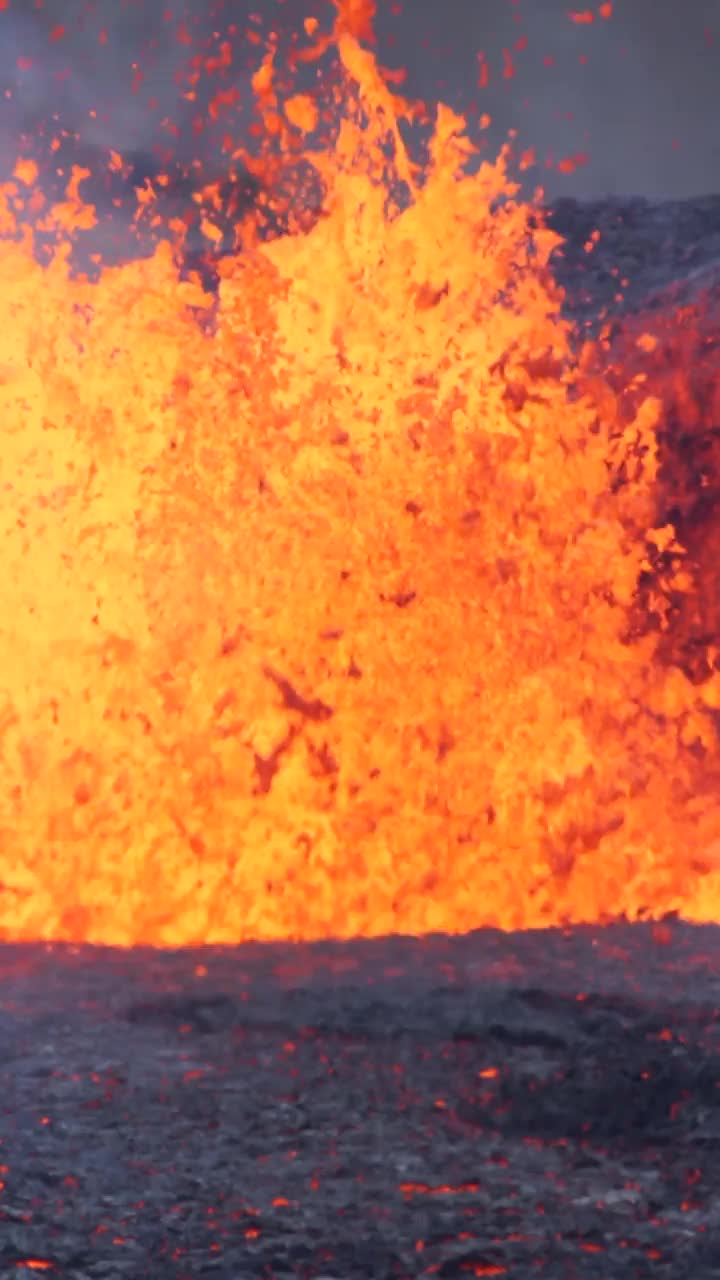 活跃的冰岛火山视频下载