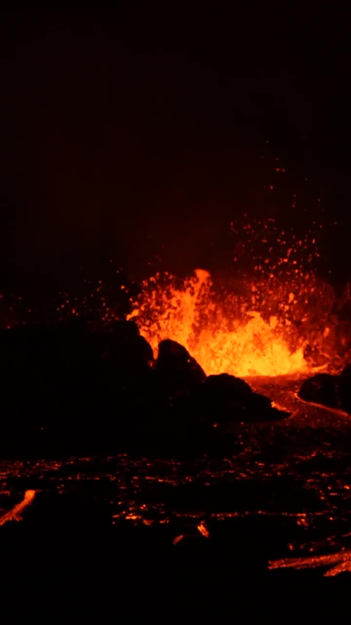 活跃的冰岛火山视频下载